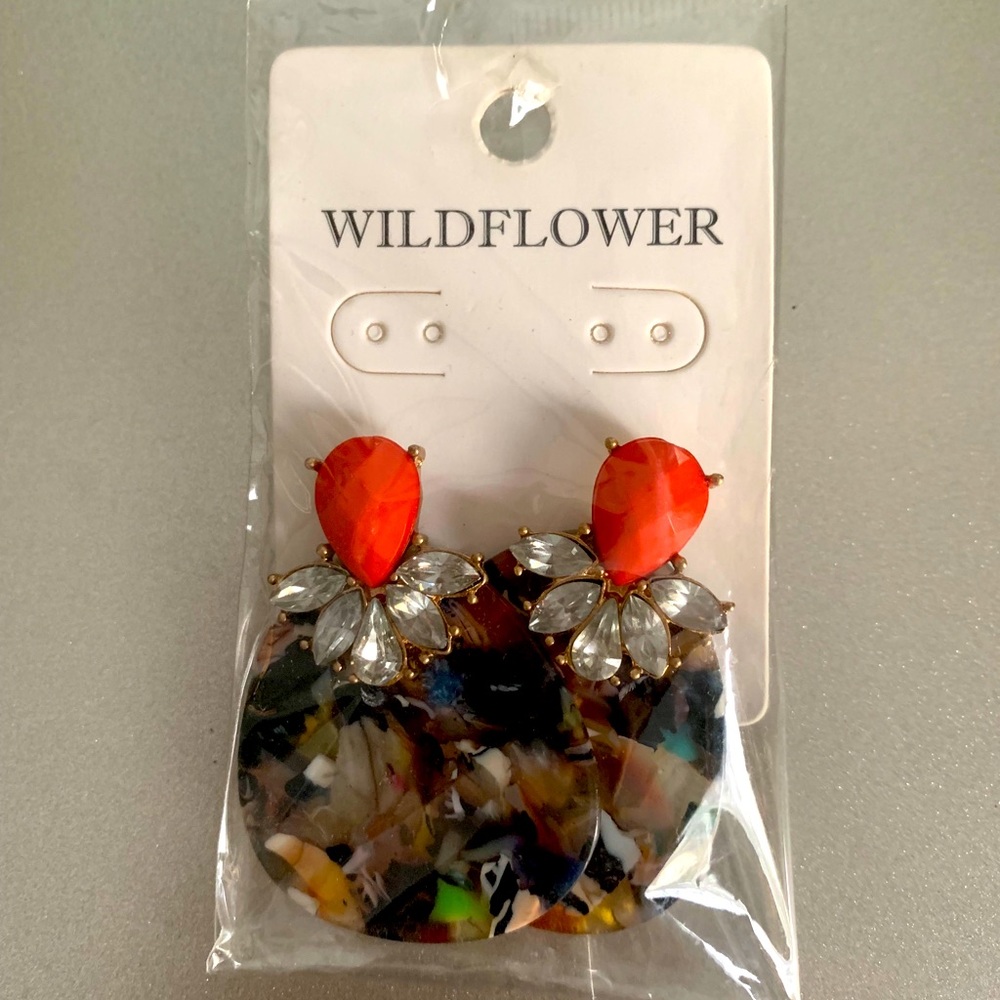 Multi-color Statement Dangle Earrings